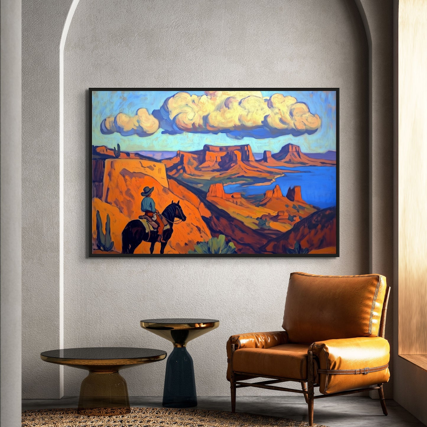 Cowboy Canyon Wall Art – Rugged & Vibrant Southwestern Home and Office Decor