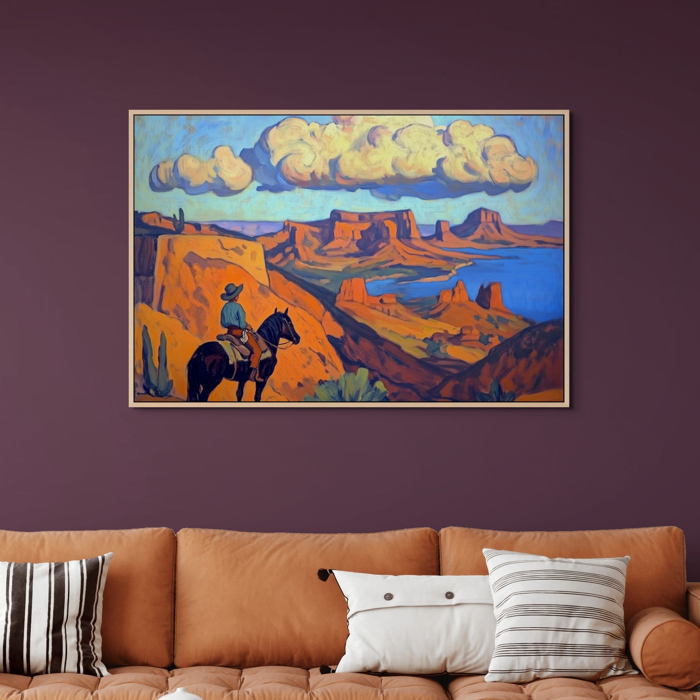Cowboy Canyon Wall Art – Rugged & Vibrant Southwestern Home and Office Decor