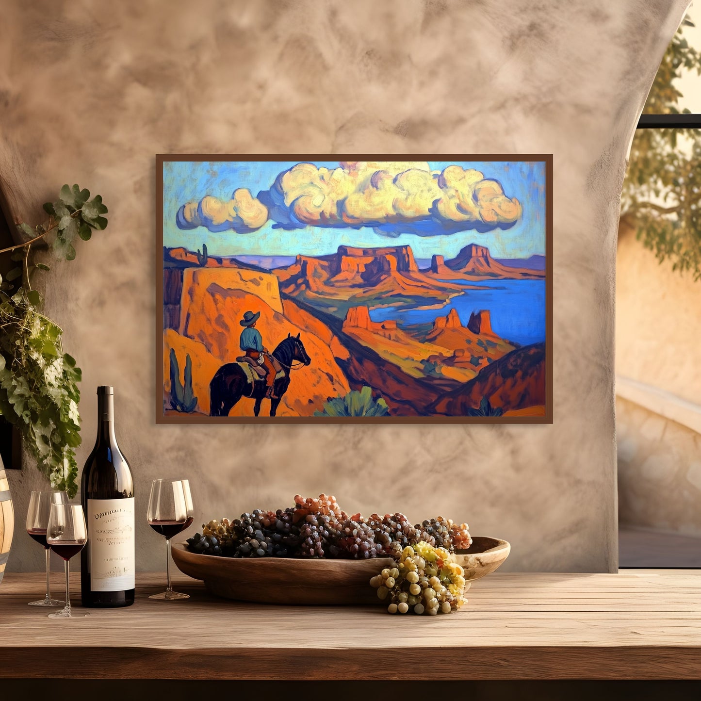 Cowboy Canyon Wall Art – Rugged & Vibrant Southwestern Home and Office Decor
