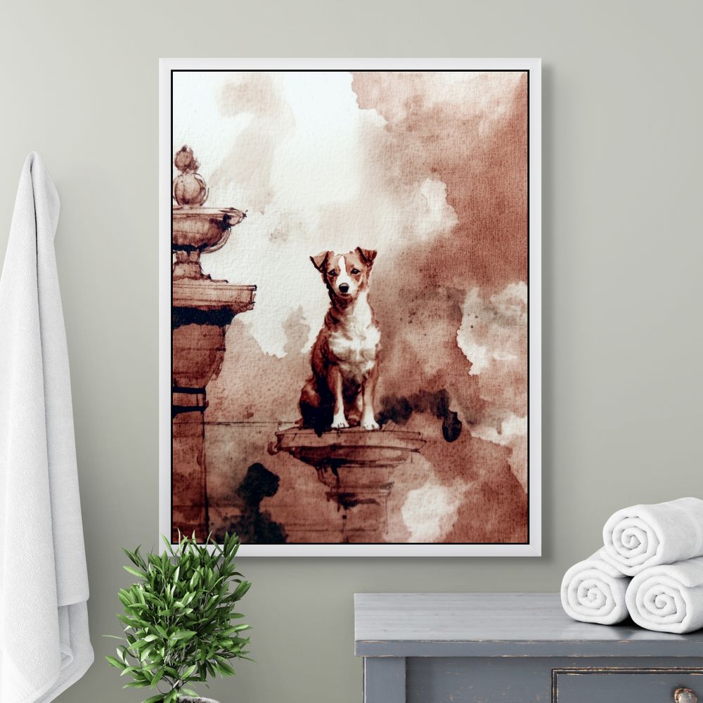Dog Portrait Watercolor Art + Charming & Elegant + Home and Office Decor